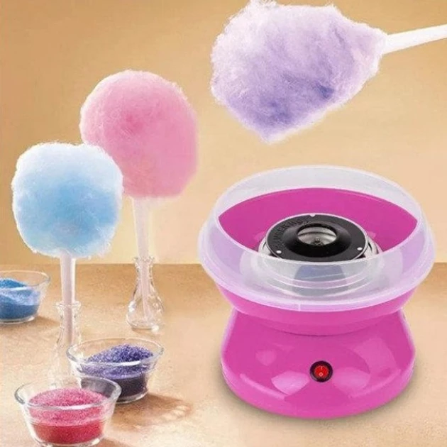 Апарат для приготування солодкої вати Cotton Candy Maker рожевий (12)