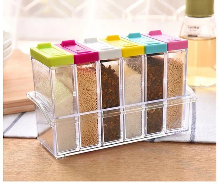 Набір контейнерів для спецій Seasoning six-piec set Пластик (60)