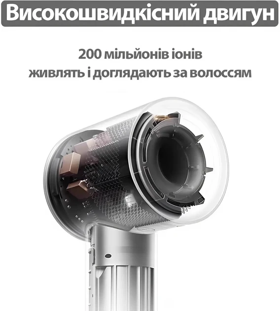 Професійний фен Supersonic Hair Dryer 5 в 1 PRO з турборежимом та іонізацією з 5 насадками для укладання (10)