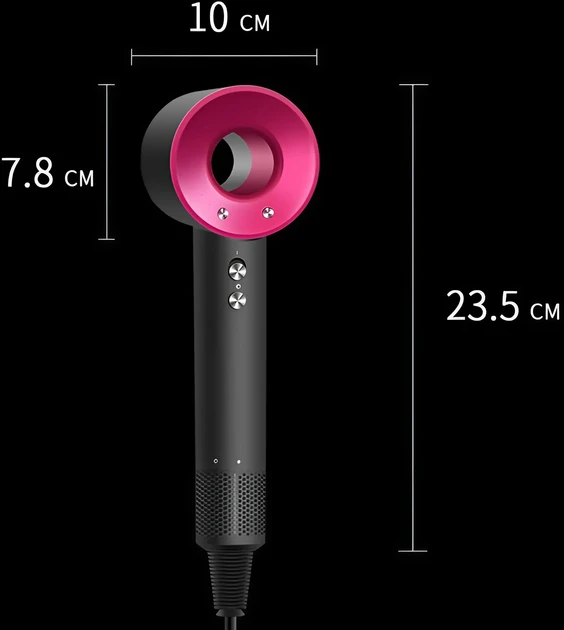 Професійний фен Supersonic Hair Dryer 5 в 1 PRO з турборежимом та іонізацією з 5 насадками для укладання (10)