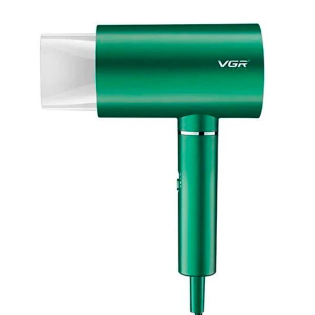 Фен профессиональный VGR V-431 GREEN, 2 уровня обдува, 2 уровня температуры, насадка-концентратор (20)