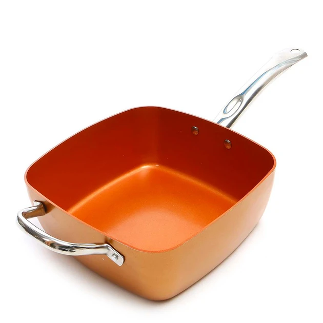 Універсальна сковорода 5в1 з фритюрницею Copper Cook Deep Square Pan (6)