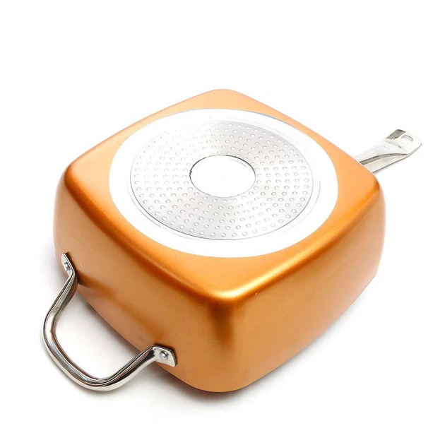 Універсальна сковорода 5в1 з фритюрницею Copper Cook Deep Square Pan (6)