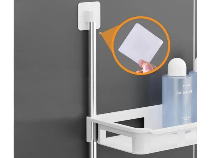 Полка стеллаж в ванную 3 яруса настенная Portable Toilet And Bathroom Storage Rack (30)