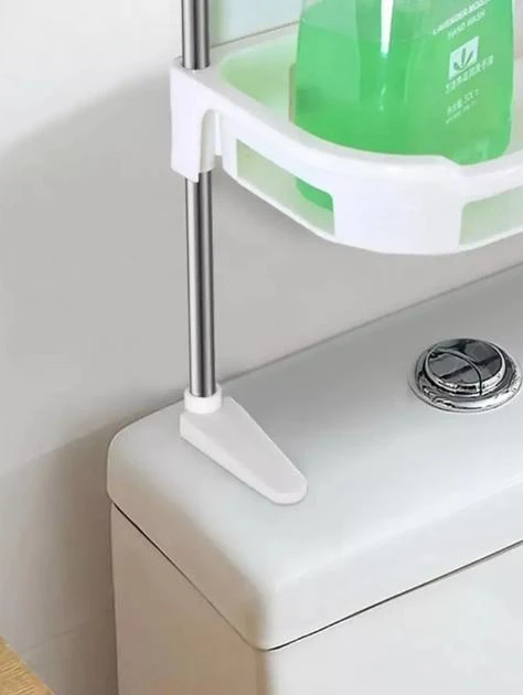 Полка стеллаж в ванную 3 яруса настенная Portable Toilet And Bathroom Storage Rack (30)