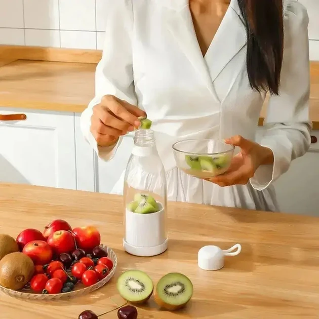 Аккумуляторный блендер бутылка Mini Juicer 380мл 1200мАч портативный измельчитель фруктов для приготовления смузи (60)