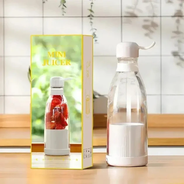 Аккумуляторный блендер бутылка Mini Juicer 380мл 1200мАч портативный измельчитель фруктов для приготовления смузи (60)