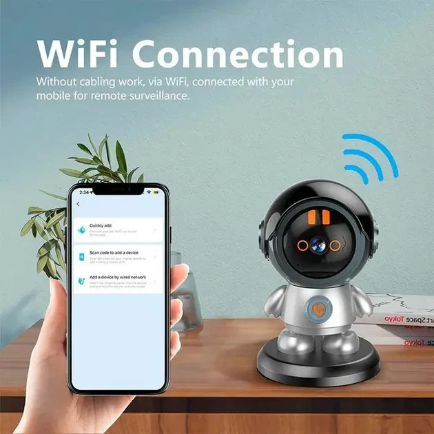 Відеоняня Астронавт поворотна бездротова Wi-Fi відеокамера з датчиком руху (50)