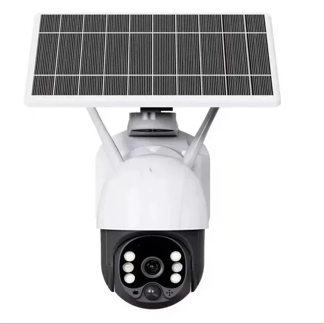 Уличная беспроводная поворотная WiFi Smart камера видеонаблюдения с солнечной батареей V380 3MP 4G с ночной съемкой (12)