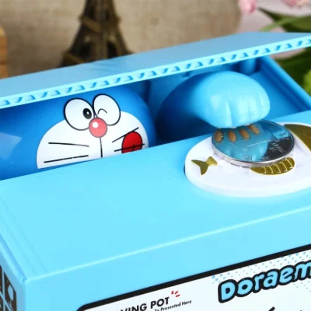 Детская интерактивная копилка DORAEMON для монет, на батарейках (60)