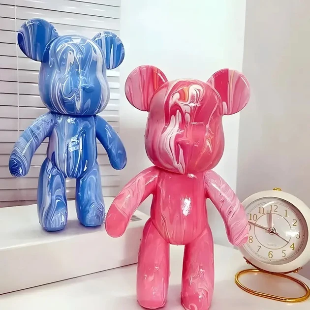 Набір для творчості 23 см флюїдний Креативний ведмедик DIY creative fluid bear з набором фарб (80)
