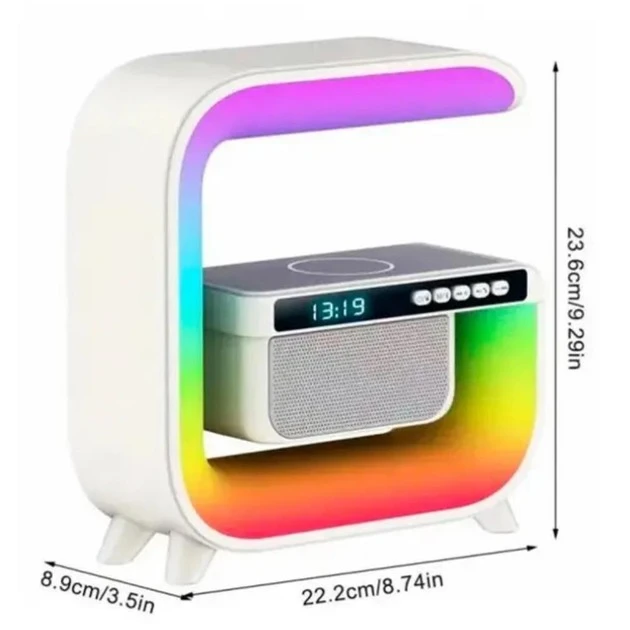 Нічник акумуляторний HM-G3 з бездротовою зарядкою і Bluetooth колонкою (24)