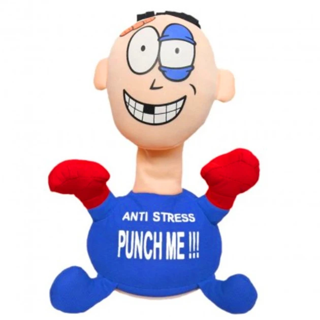 М'яка іграшка-антистрес Stress-Max PUNCH ME 02 «Вдар мене» лялька для ударів на присосках зі звуковими ефектами (100)