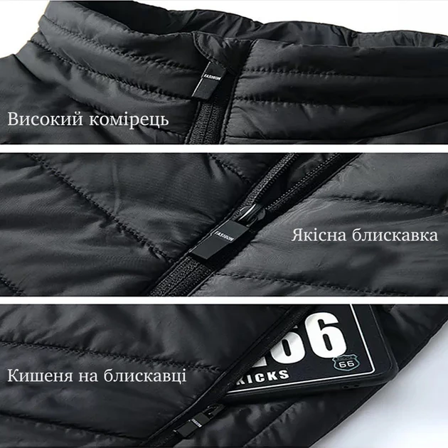 Жилет унісекс з підігрівом від USB на 13 зон обігріву від Power Bank (100)
