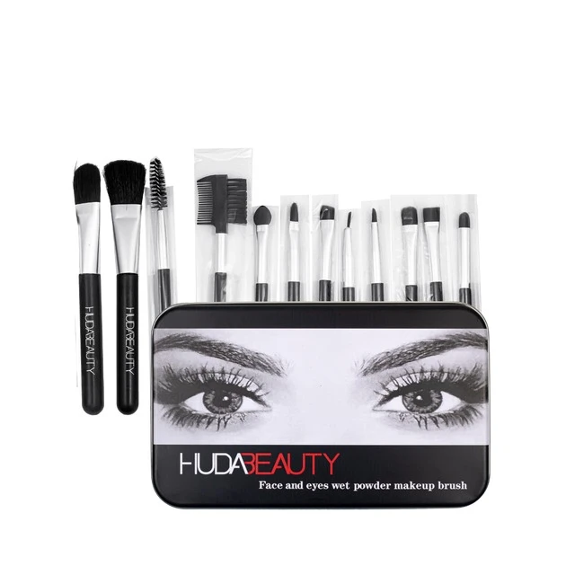 Набір пензлів HUDA BEAUTY face and eyes wet powder makeup brush 12 шт (160)