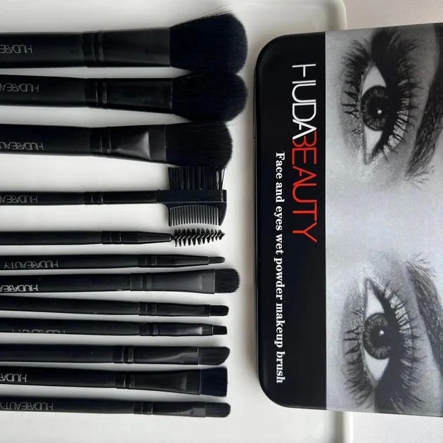 Набір пензлів HUDA BEAUTY face and eyes wet powder makeup brush 12 шт (160)