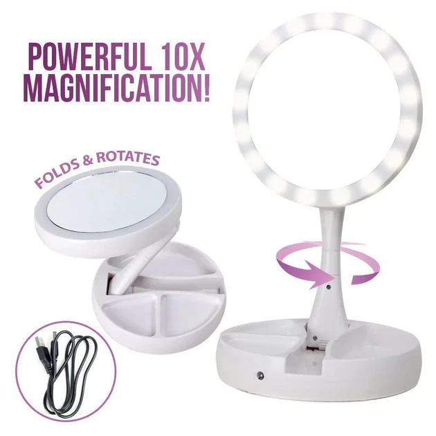 Косметическое настольное зеркало для макияжа с LED подсветкой My Foldaway Mirror (48)