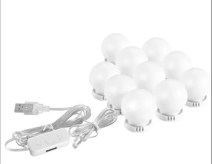 LED-підсвітка для дзеркала з пультом 10 ламп з регулюванням яскравості та температури кольору USB Vanity Mirror Lights (48)