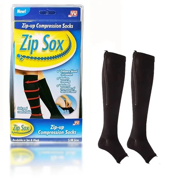 Компрессионные гольфы на молнии Zip Sox уменьшение отечности ног (200)