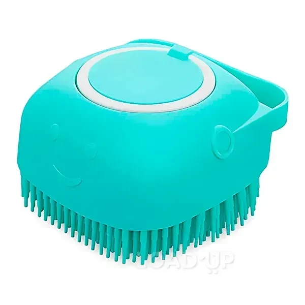 Силіконова щітка для тварин із резервуаром для шампуню | silicone massage bath brush (200)