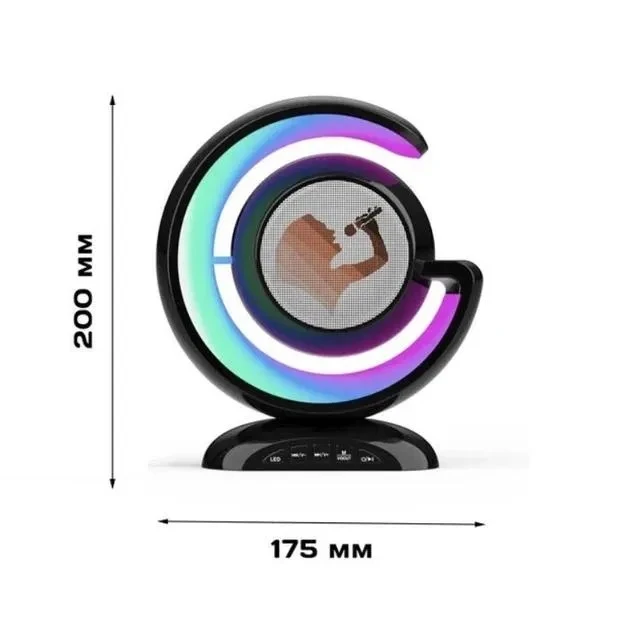Лампа-нічник YS-110 з RGB-підсвіткою і караоке, з двома мікрофонами в комплекті (20)