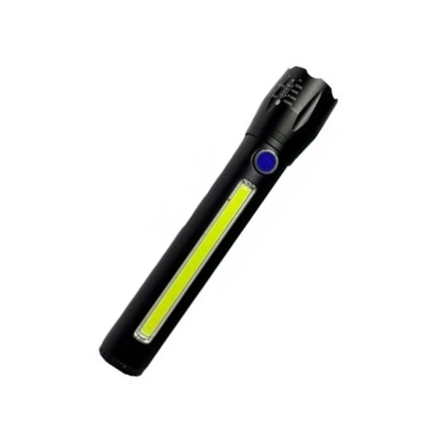 Ручной аккумуляторный фонарик с боковым диодом Power style MX-829-COB 12см. (240)