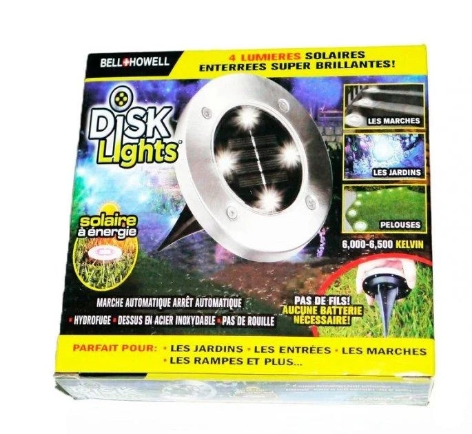 Садовый уличный светодиодный фонарь-подсветка на солнечной батарее Solar Disk Lights (120)
