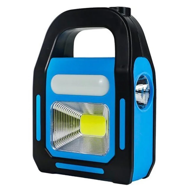 Ліхтар кемпінг переносний HB-9707A-1LED+COB+LED, power bank, Li-Ion акум., сонячна батарея, ЗП microUSB (60)