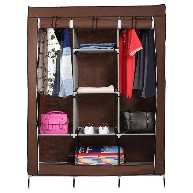Тканевый складной шкаф-органайзер для одежды и обуви 175х130х45 см Storage Wardrobe 88130 (6)