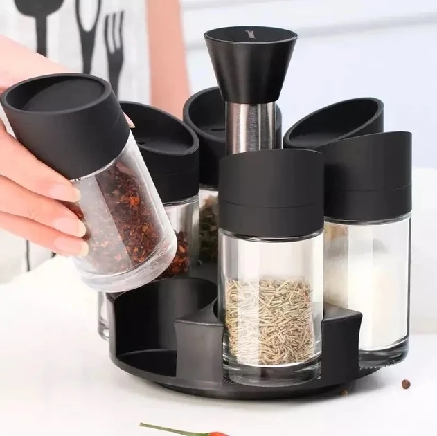 Набір ємностей для спецій на підставці Spice Carousel Rack Set (36)