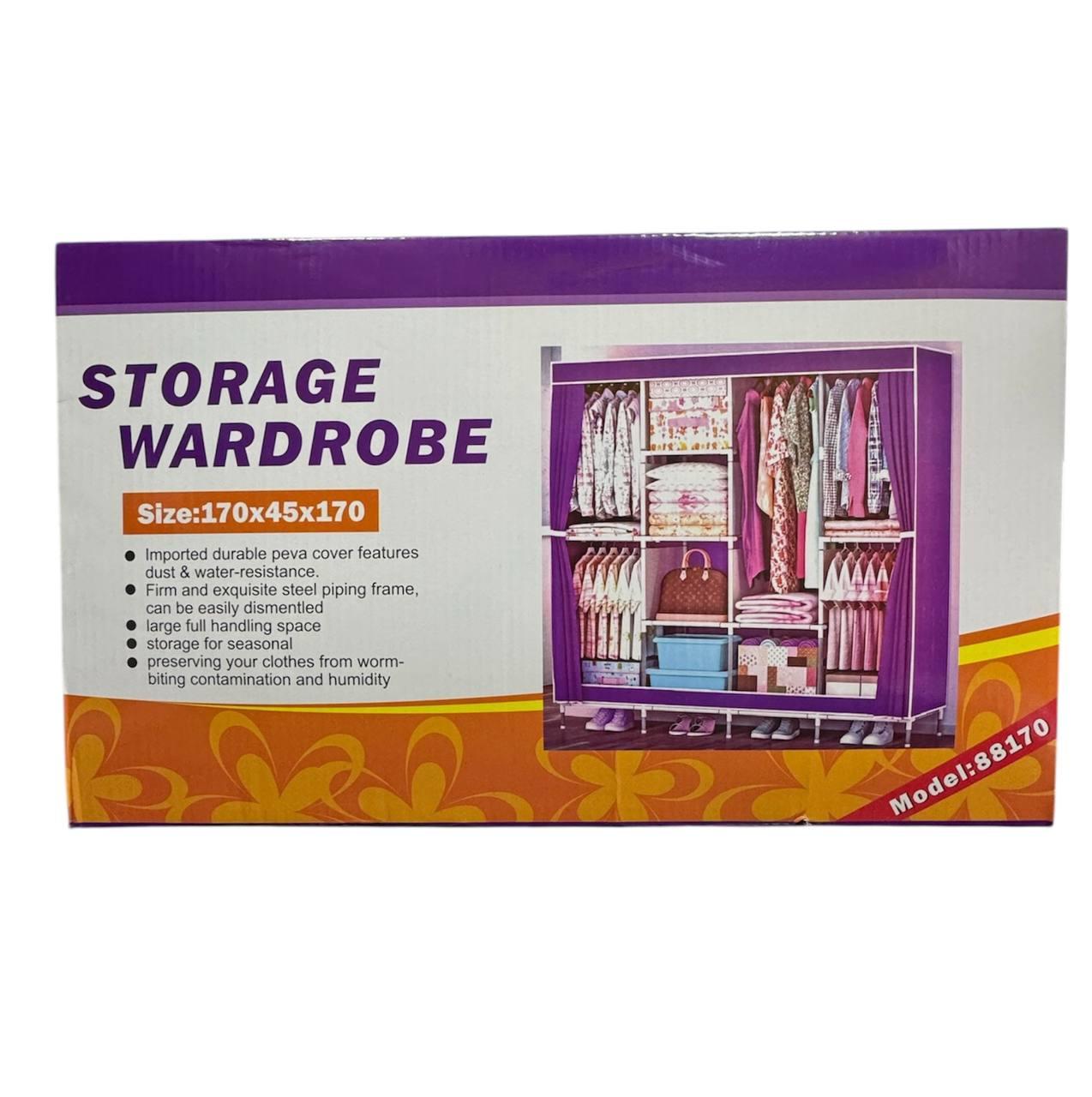 Складана тканинна шафа Storage wardrobe 88170 на 4 секцій 170*45*170 (6)