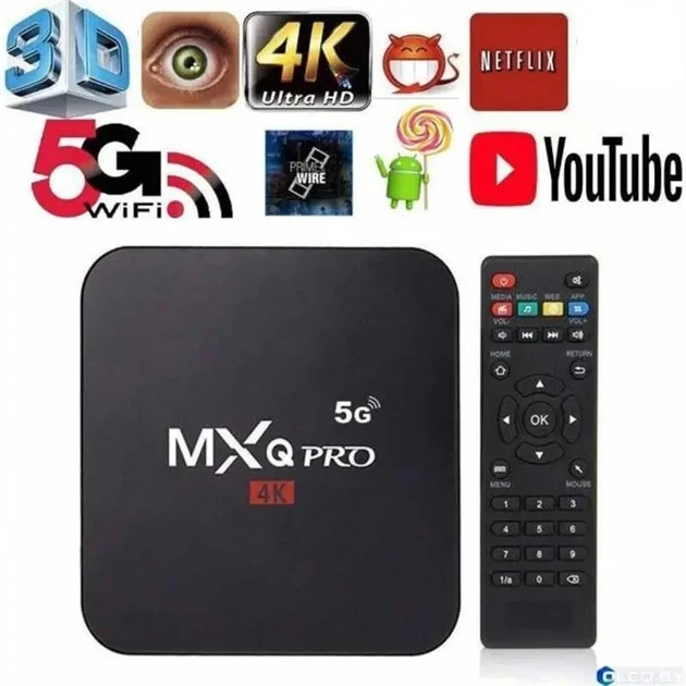 Март ТВ Приставка для телевизора TV BOX SMART с пультом TV Box Android MXQ 4k Pro 5G 4GB+64GB (40)