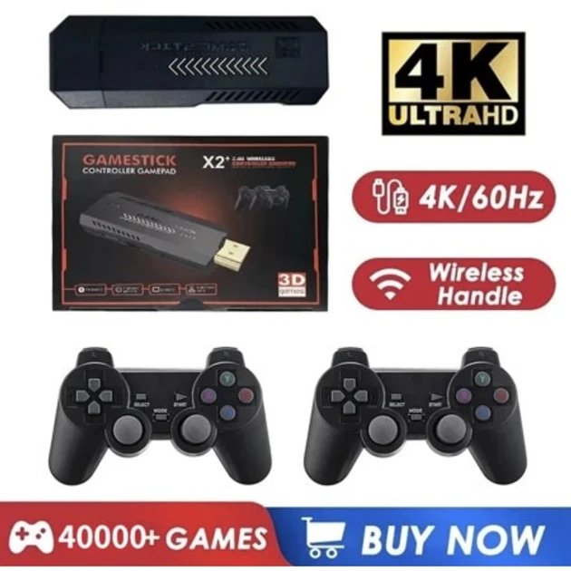 Ігрова приставка X2 Plus gamestick controller gamepad з двома бездротовими джойстиками (40)