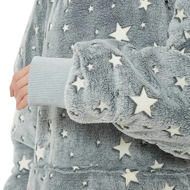 Светящийся Худи Stars Dream One size с капюшоном и карманами (50)