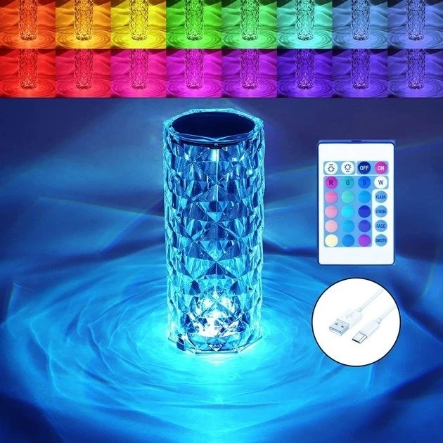 Настільна кришталь лампа Rose diamond table lamp (50)