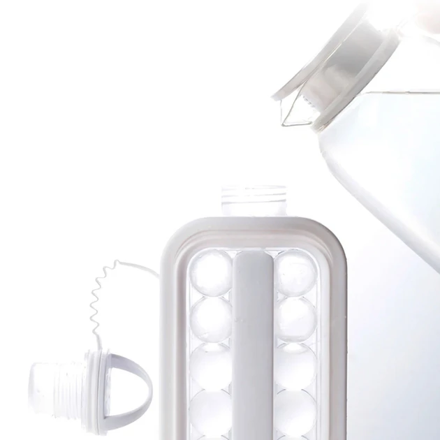 Портативна силіконова форма для льоду пляшка 2 в 1 ICE CUBE TRAY (40)