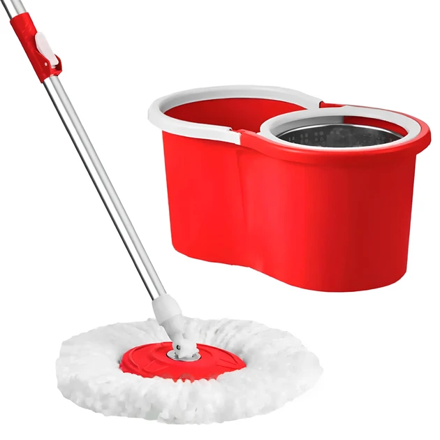 Швабра з відром Spin MOP 360 з турбовимжимом, телескопічна ручка (24) мікс кольорів