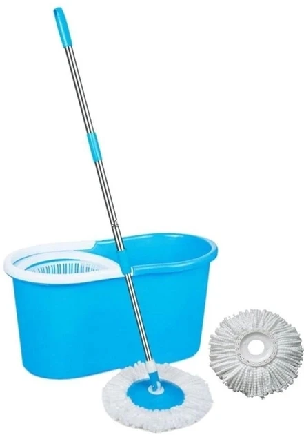 Швабра з відром Spin MOP 360 з турбовимжимом, телескопічна ручка (24) мікс кольорів
