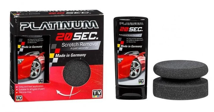 Профессиональная паста для удаления царапин автомобиля Platinum 20 sec (120)