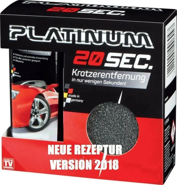 Профессиональная паста для удаления царапин автомобиля Platinum 20 sec (120)