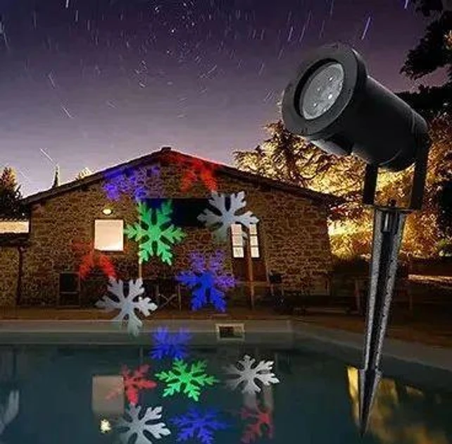 Вуличний лазерний проєктор із малюнками Festival Projection Lamp 12 pictures star shower (30)