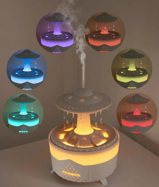Портативний зволожувач повітря для ароматерапії з дощовою хмарою raindrop aromatherapy machine (30)