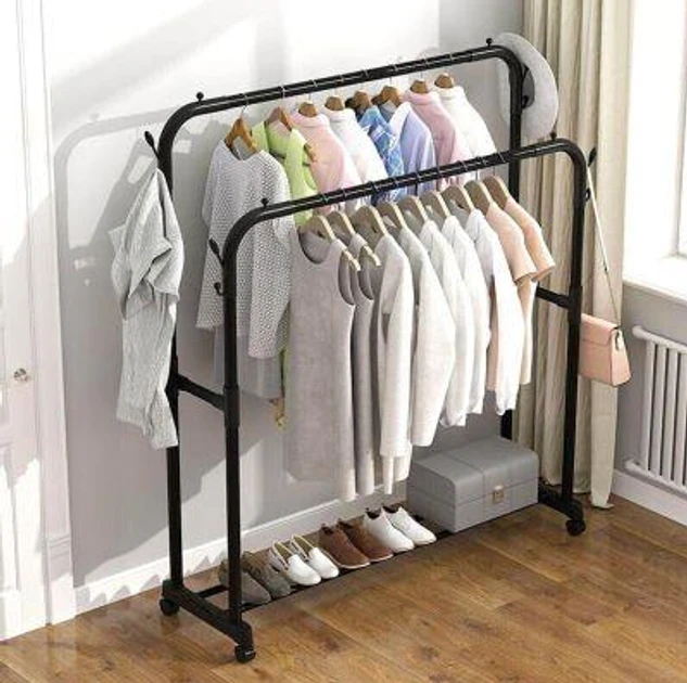 Вішалка підлогова Стійка для одягу Пересувна Drying Rack Multifunction (10)