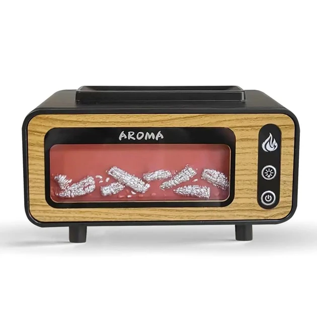 Светодиодный USB увлажнитель-аромадиффузор ретро Vintage Fireplace (40)