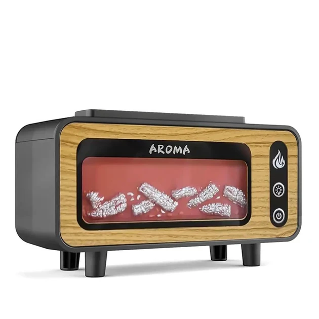 Светодиодный USB увлажнитель-аромадиффузор ретро Vintage Fireplace (40)