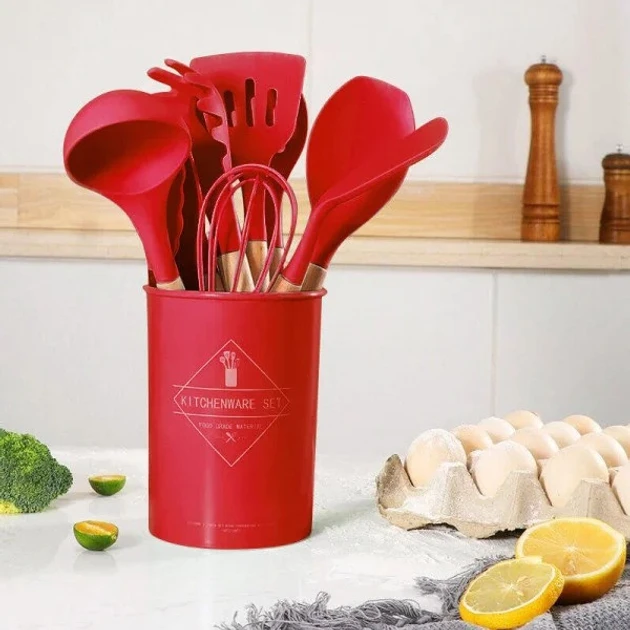 Набір кухонного приладдя 12 предметів Kitchen Set 5 кольорів (24)