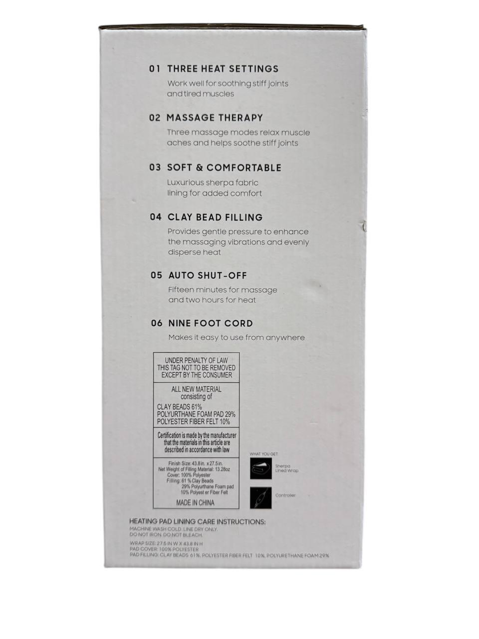 Массажное согревающее одеяло 9 режимов Massaging heating wrap (30)