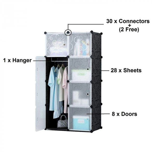 Збірна пластикова шафа-органайзер Storage Cube Cabinet МР 28-51 (4)