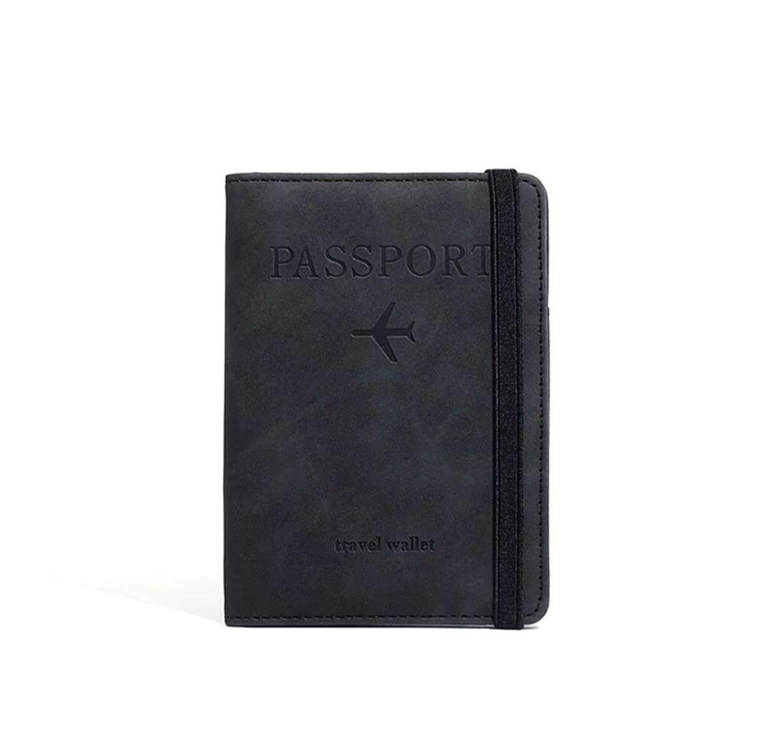 Обложка на паспорт черная travel wallet (200)