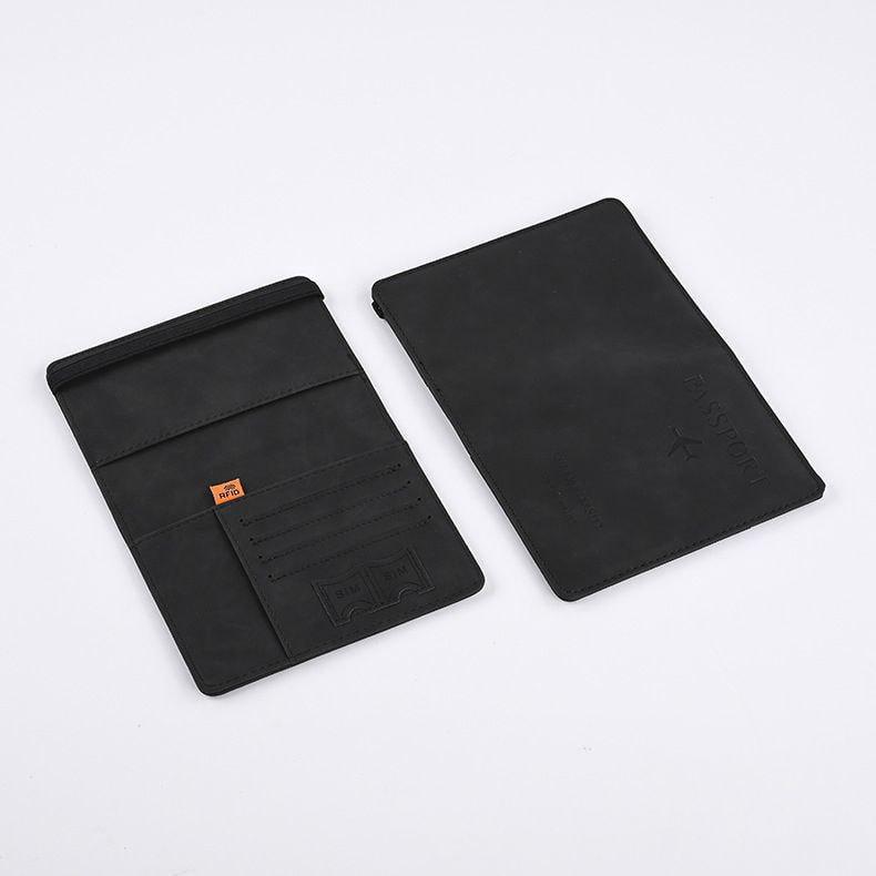 Обложка на паспорт черная travel wallet (200)